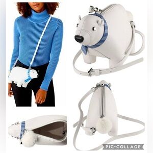 Kate Spade White Polar Bear Crossbody Bag NWOT